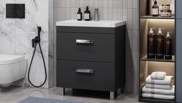 Тумба напольная Velvex Orlando 70, серый (tn.ORL.CLA.70.2Y графит)