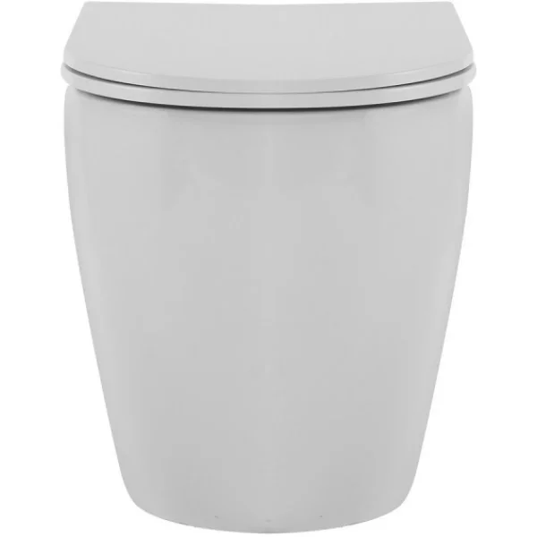 Унитаз приставной Abber Bequem AC1111TMW безободковый, торнадо, с сиденьем микролифт, белый матовый