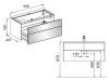 Тумба с раковиной Keuco Royal Reflex 34070140000 100 трюфель