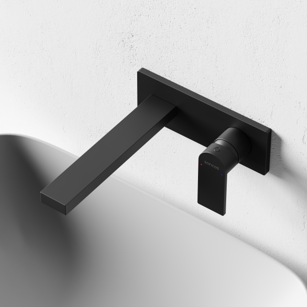 Смеситель для раковины SANCOS Studio c внутренней частью, черный матовый,  SC9017MB