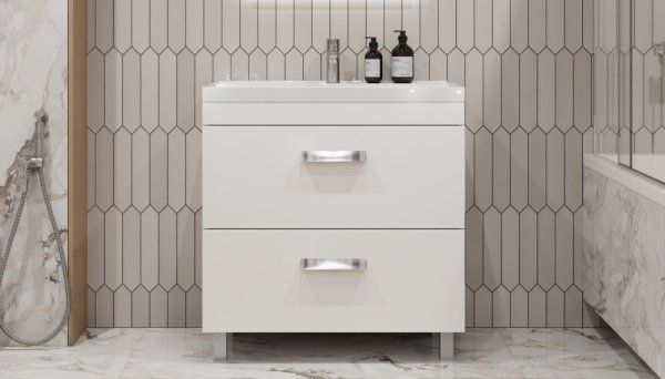 Тумба Velvex напольная Orlando 80, белый матовый (tn.ORL.CLA.80.2Y белый матовый)