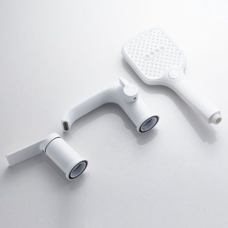 Смеситель для ванны однорычажный  Shevanik S4112C, Белый