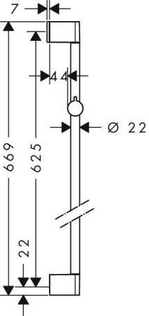 Душевая штанга Hansgrohe Unica 26505000