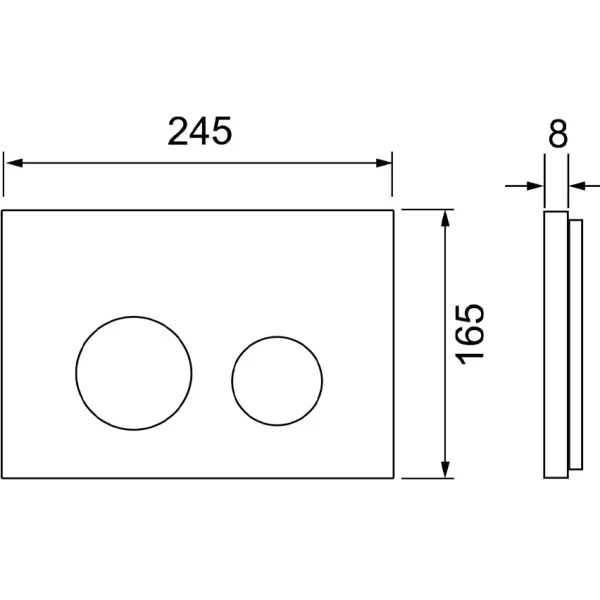 Кнопка смыва Tece TECEspring loop S240925 для инсталляции, черный матовый