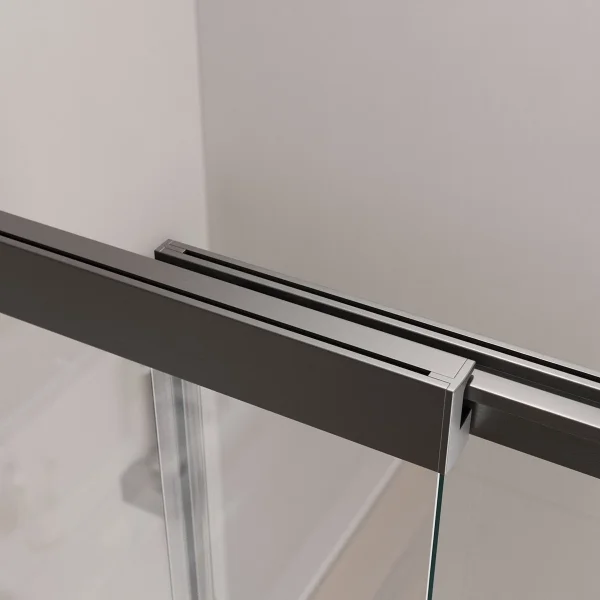 Шторка для ванны Cezares Slider SLIDER-VF-11-90/150-C-GM 89 см, профиль оружейная сталь матовый, стекло прозрачное