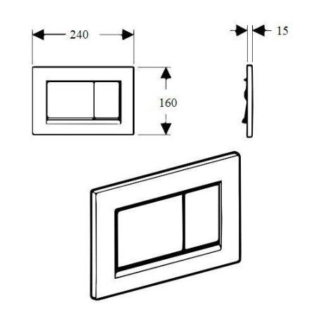 Кнопка смыва Boheme 656 хром