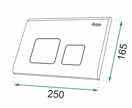 Кнопка смыва для инсталляции REA H BLACK MAT, REA-E0111