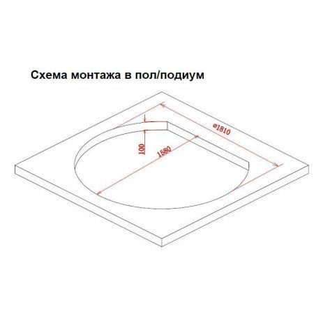 Акриловая ванна Gemy G9053 K с гидромассажем