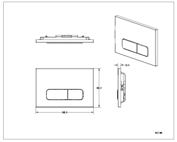 Кнопка смыва AltroBagno Beni aggiuntivi PFP 002HQ матовый никель
