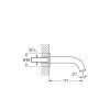 Излив Grohe Atrio 13139AL3 для ванны тёмный графит матовый