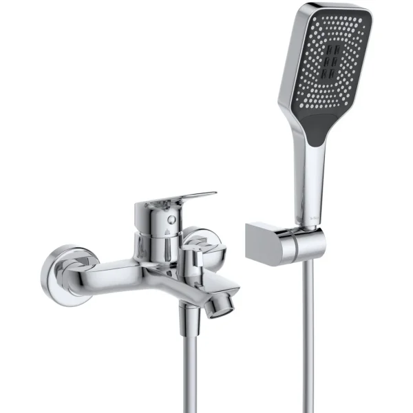Комплект смесителей BelBagno Due DUE-VASM/LVM-CRM с душевым гарнитуром, хром