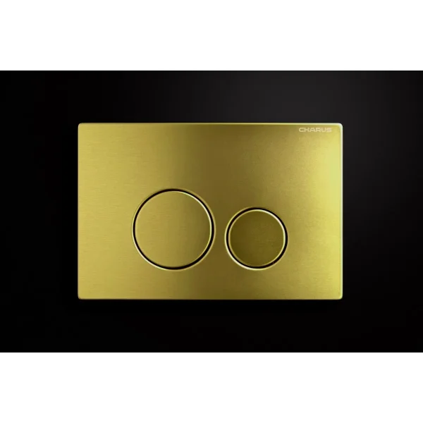 Кнопка смыва Charus Robusto FP.330.BG.05 для инсталляции, светлое золото матовый