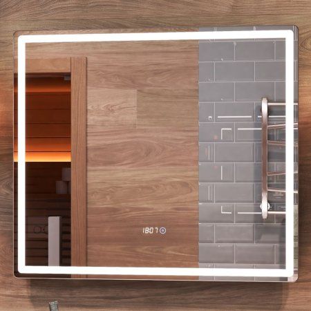 Зеркало Vigo Geometry Comfort 80 с подсветкой и часами