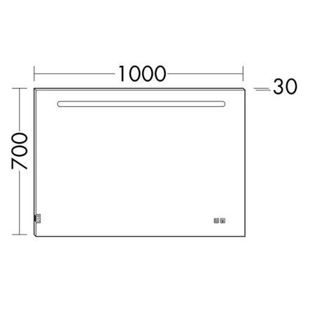 Зеркало Burgbad Fiumo SIIX100 100 с подсветкой