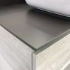 Тумба-умывальник COMFORTY "Прага-120" дуб белый с антрацитовой столешницей, с раковиной COMFORTY T-Y9378