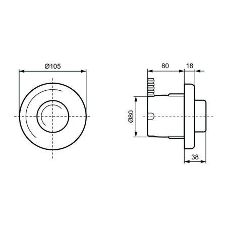 Кнопка смыва Ideal Standard ProSys Septa Pro R0184AC белый