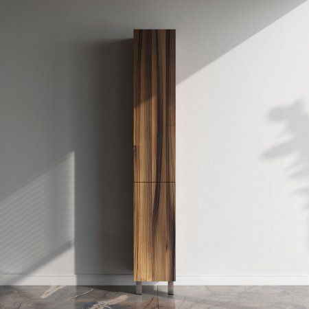 Шкаф-пенал, напольный, правый, 30 см, двери, push-to-open, орех AM.PM Gem M90CSR0306HF