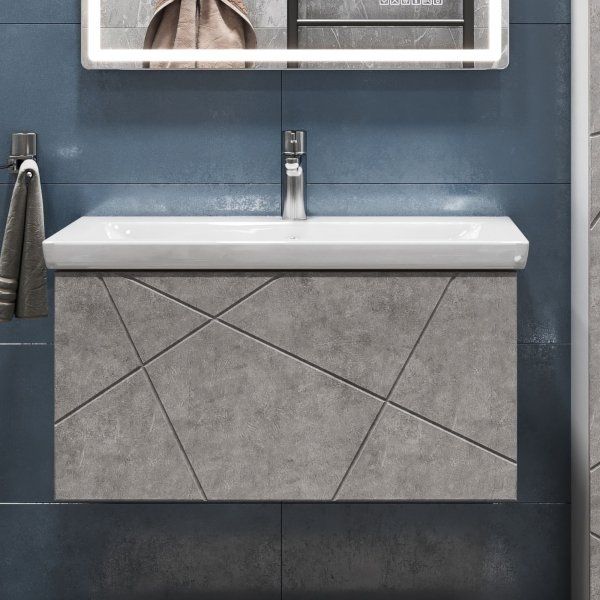 Тумба VIGO Geometry под раковину Geometry 800-0-1 (Como) навесная бетон (035 бетон)