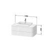 Тумба под раковину Duravit Happy D.2 Plus HP496109292 100 каменно-серый лак