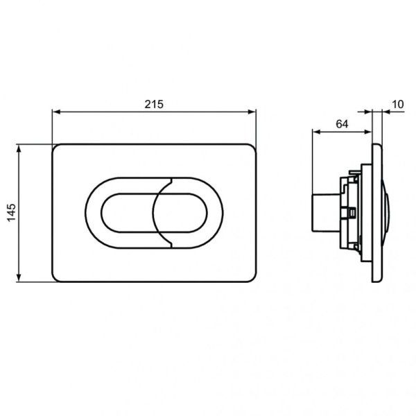 Кнопка смыва Ideal Standard Prosys Solea R0133JG хром матовый