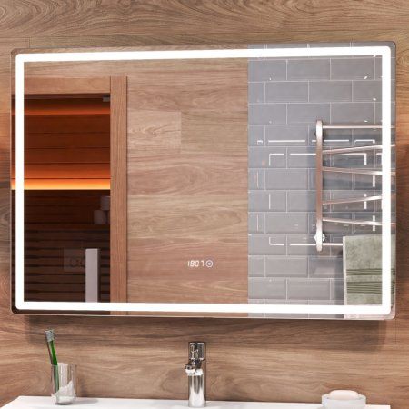 Зеркало Vigo Geometry Comfort 100 с подсветкой и часами