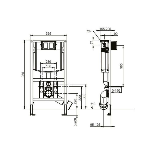Система инсталляции для унитазов Villeroy & Boch ViConnect 92247800
