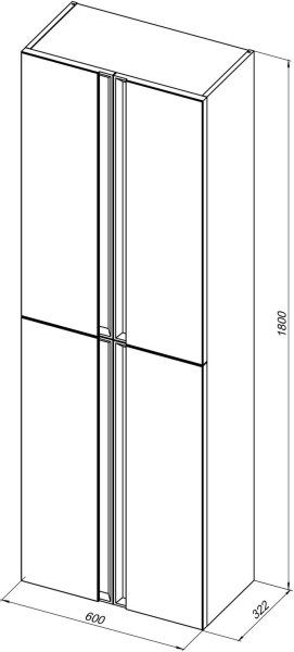 Шкаф-пенал Allen Brau Eclipse 60 1.E1006.WM 2.0 белый матовый