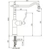 Cмеситель Paini Duomo 88F3572LL2SKM для кухонной мойки, старая бронза