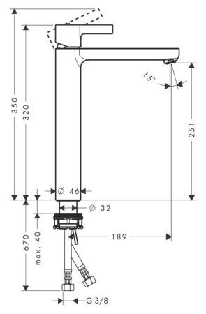 Смеситель Hansgrohe Metris S 31023000 для раковины