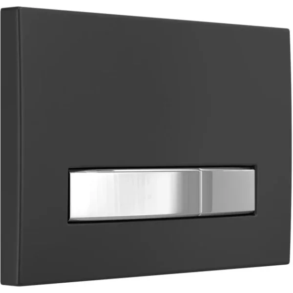 Кнопка смыва Berges Atom Line 049231 для инсталляции, черный матовый/хром