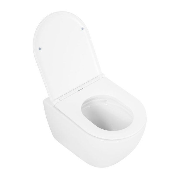 Унитаз подвесной Cezares Stylus-Tor CZR-6601-TH-TOR с сиденьем soft close Cezares CZR-870-SC белый