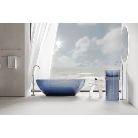 Раковина Abber Kristall AT2701Saphir 45x45 см, напольная, сапфир