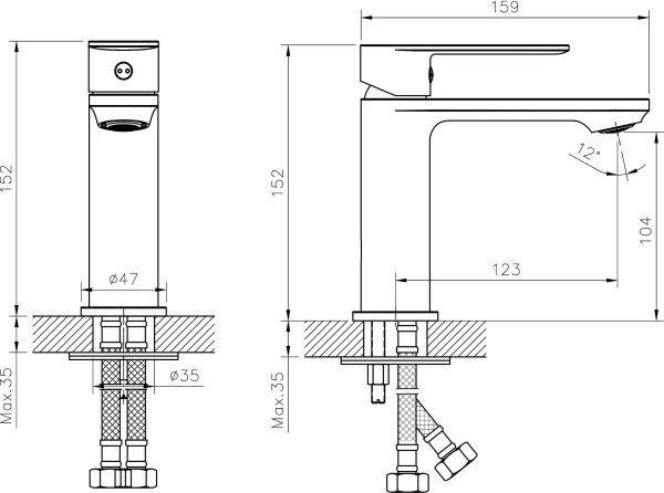 Смеситель для раковины RUSH Luson (LU1630-11)