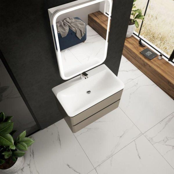 Тумба под умывальник подвесная AQUAme "S4" AQM900480BG 80 см., цвет бежевый.