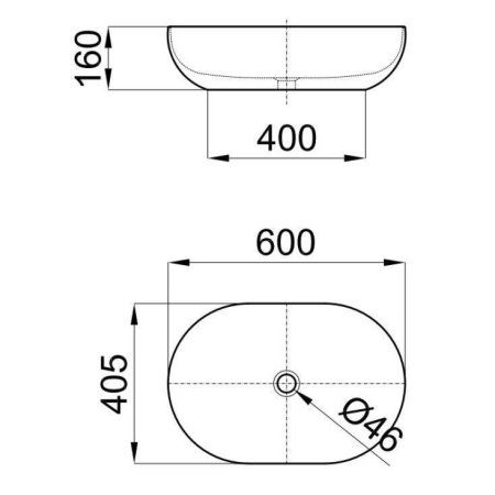 Раковина Noken Slender N364850021 60х40,5 белый матовый