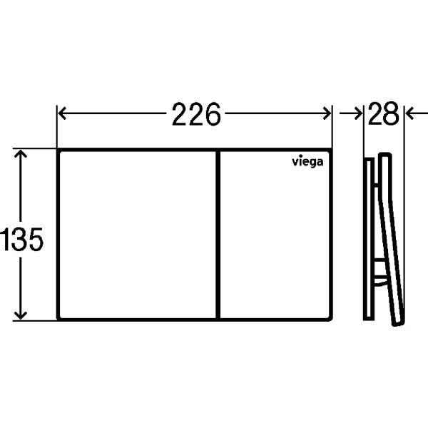 Кнопка смыва модель 8620.1 Viega Visign for More 200 773588 для инсталляции, черный