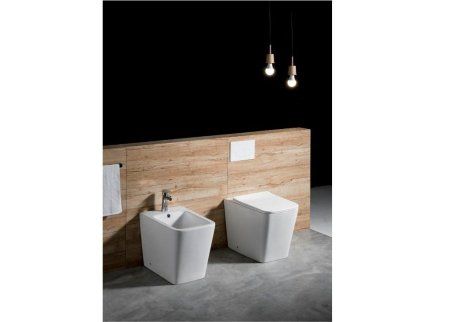 Унитаз напольный приставной безободковый AQUATEK ЛИБРА New AQ1908N-00 540*355*410 мм,  с микролифтом