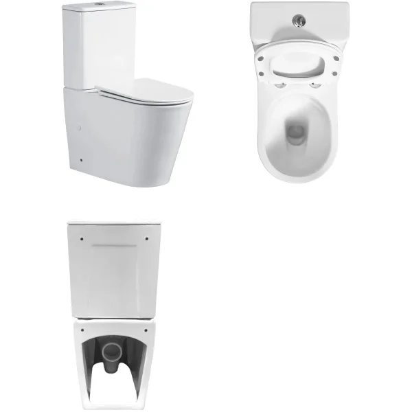 Унитаз-компакт Ceruttispa Piera CT10560 безободковый, торнадо, с сиденьем микролифт, белый