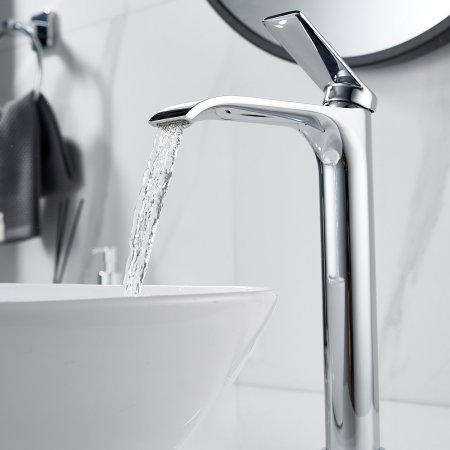 Смеситель для раковины однорычажный с гайкой Shevanik S4111, Хром