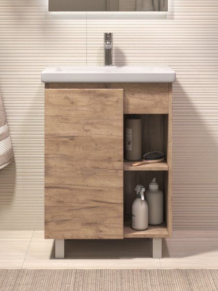 Тумба под раковину VIGO Milos 600-1-0 (Como) дуб золотой, поставляется в разобранном виде (316 дуб золотой)