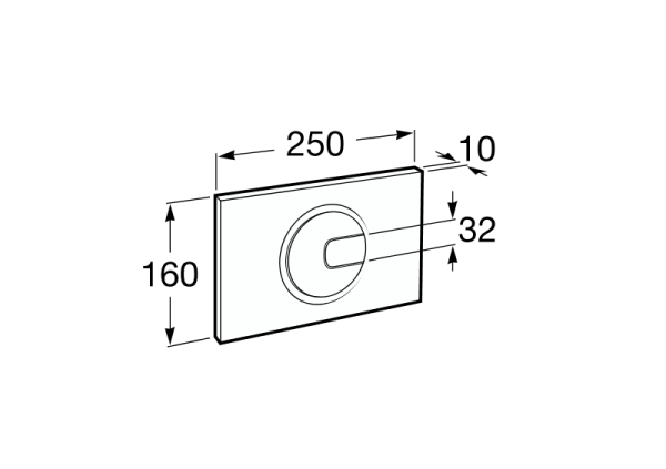 Кнопка смыва Roca PL4 890098002 хром матовый