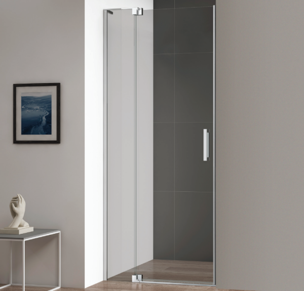 Душевая дверь в нишу Cezares Slider SLIDER-B-1-80/90-GRIGIO-Cr тонированное стекло