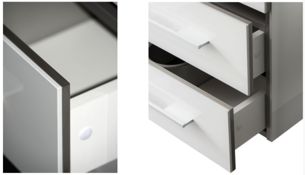 Тумба под раковину Aquanet Верона 00176667 58 белая, подвесная, 2 ящика