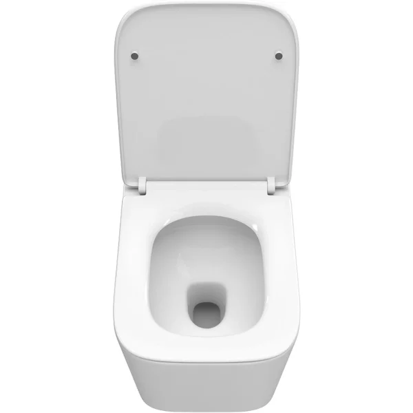 Унитаз подвесной BelBagno Due BB5171CH-TOR/SC безободковый, торнадо, с сиденьем микролифт, белый