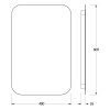 Зеркало с LED-подсветкой настенное Defesto Opti DF 2802R 40x60