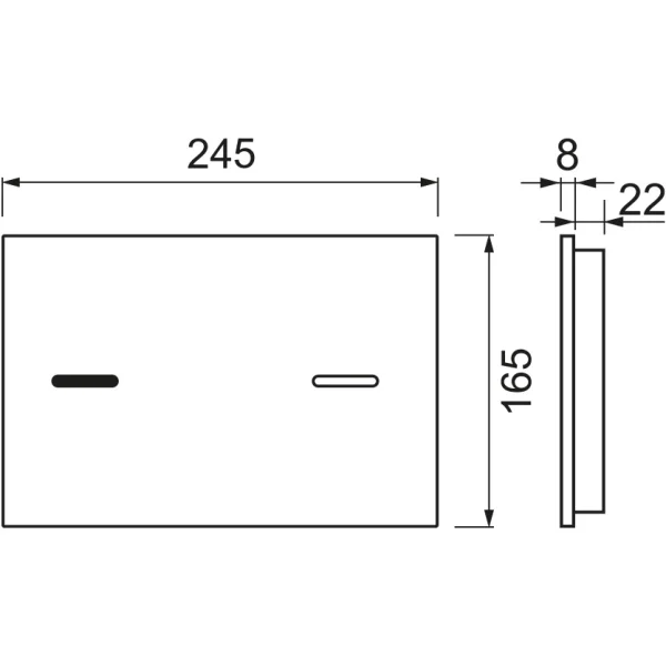 Кнопка смыва Tece TECEspring lux S249702 для инсталляции, сенсорная, питание от сети, черный
