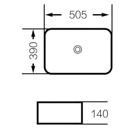 Раковина Grossman GR-4043BW 50 белая, черная