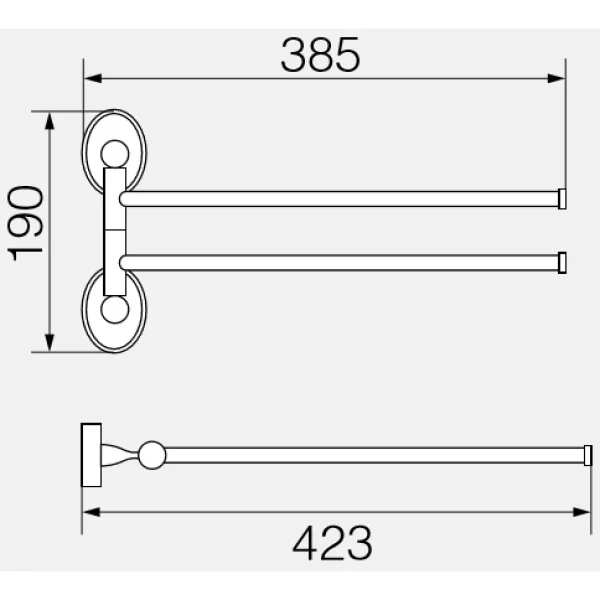 Полотенцедержатель 38,5 см Veragio Bonjour Bronzo VR.BNR-7824.BR