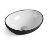 Раковина Comforty 7138BW черно/белая