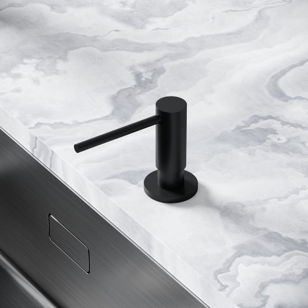 Дозатор для кухонной мойки Sancos, объем 500 мл, цвет черный матовый,  SC40100MB